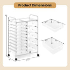 Giantex 15 Drawer Rolling Cart - Image 3