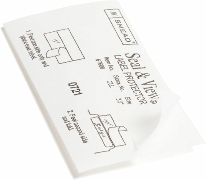 Smead Seal and View® Clear Label Protector, Size 3-1/2x1-11/16-Inches Before - Image 8