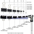 200PCS Binder Clips Paper Clamps Assorted Sizes, Mini and Micro, 6 Sizes - Image 3