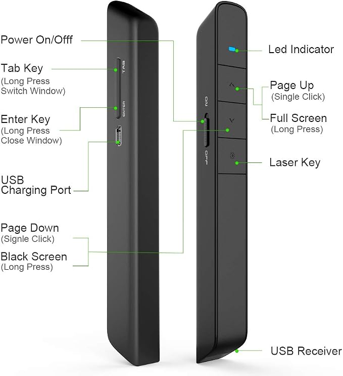 Norwii N75 Rechargeable Presentation Clicker - Image 5