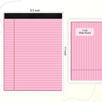 AILZFEI Pink Legal Pad Note Pads 8.5 x 11 inch, Wide Ruled Clear Print Writing - Image 2