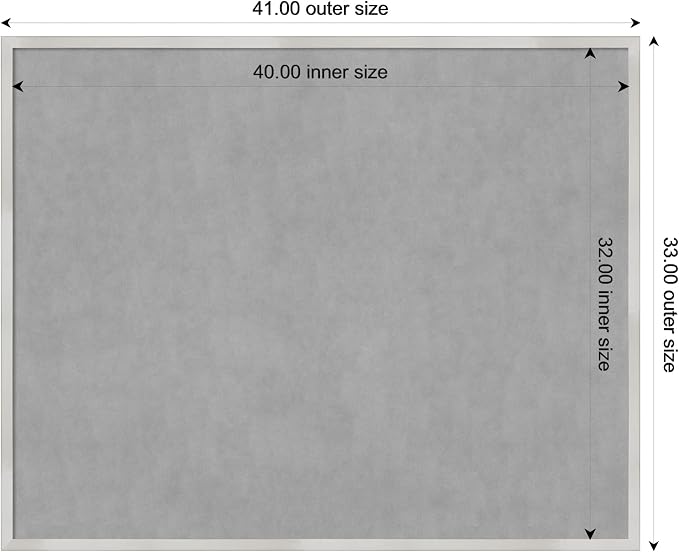 Amanti Art Silver Framed Magnetic Board 33x41 X-Large Vision Board - Image 3