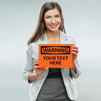 Custom OSHA Style Warning Sign 7" x 10" Adhesive Vinyl Sign, Customizable "Your - Image 2