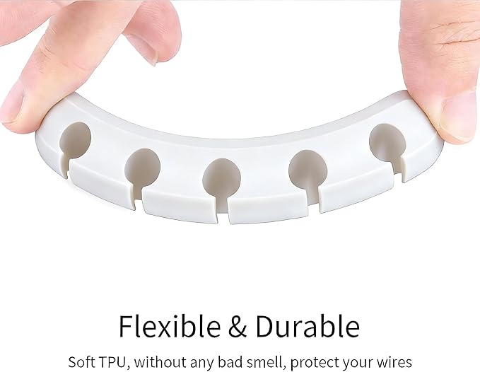 Cable Holder Clips 3-Pack, Silicone Cable Management Organizer - Image 2
