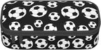 Black And White Soccer Ball Pencil Case Big Capacity Storage Pencil Pouch - Image 2