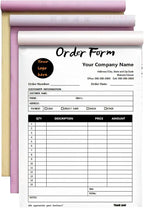 Custom Invoice Book in 3-Part /2-Part Receipt Book by Wasetell