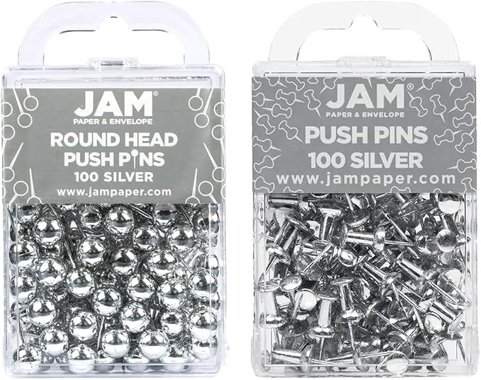 JAM PAPER Colorful Push Pins by JAMPaper