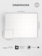 Bumusty Large Cork Board Alternative-47 x35 Felt Bulletin Board Tiles, - Image 2