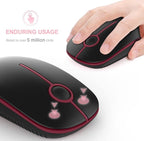 VssoPlor Wireless Mouse, 2.4G Slim Portable Quiet Computer Mice - Image 4