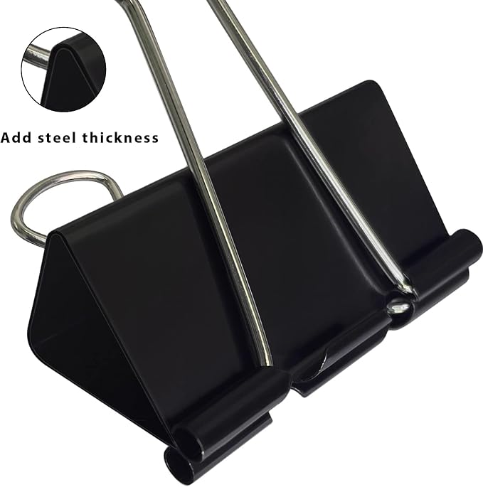 Binder Clips Assorted Sizes Paper Clamps, Meet a Variety of use Scenarios - Image 3