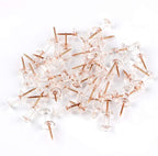 Yalis Push Pins 600 Count, Standard Rose Gold Pins Clear Thumb Tacks Steel - Image 3