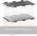 Superio Storage Bins with Lids, Stackable Totes, BPA Free, Odor Free, Organizer - Image 4