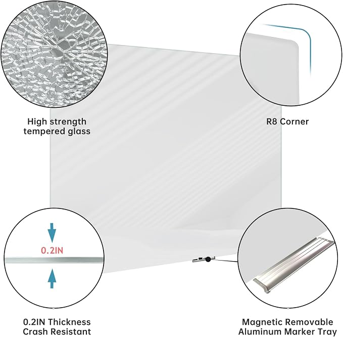 Magnetic Glass Whiteboard - Image 2
