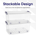 Superio Storage Bins with Lids, Stackable Totes, BPA Free, Odor Free, Organizer - Image 3