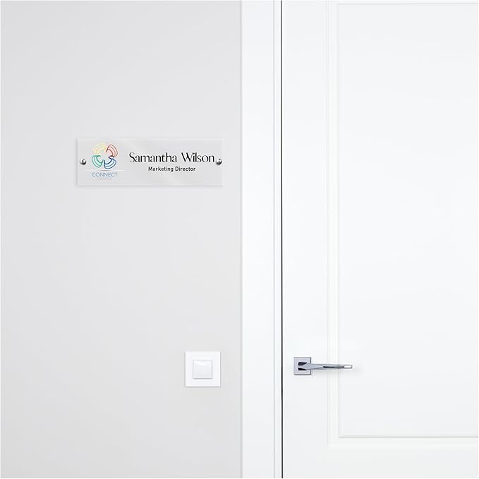Custom Door Name Plate with Business Logo - Image 3