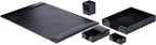 DACASSO Black Bonded Leather 5-Piece Desk Set - Image 2
