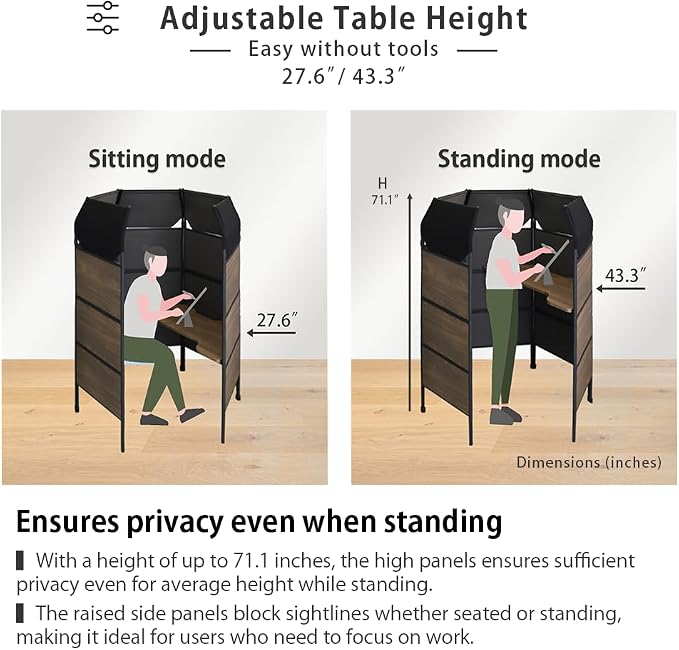Provour Work Booth, Private Workstation, Room Divider, Office Pod, Acoustic - Image 4