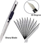 WEKOIL 9mm Snap Off Utility Knife 3 Pack High Hardness Retractable Box Cutters - Image 5