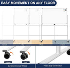 Large Dry-Erase Rolling Magnetic Whiteboard - Image 4