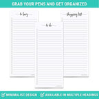 321Done 2-Pack Skinny To Do List Notepad, Made in USA - Image 5