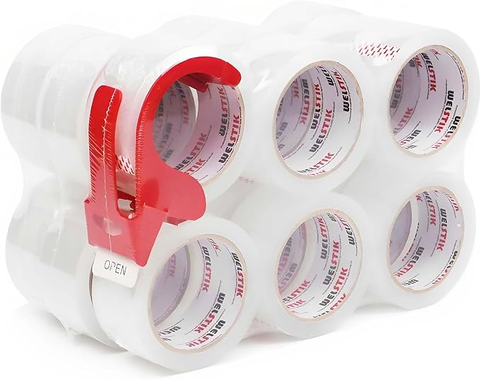 WELSTIK 18 Pack Clear Packing Tape Refills by WELSTIK