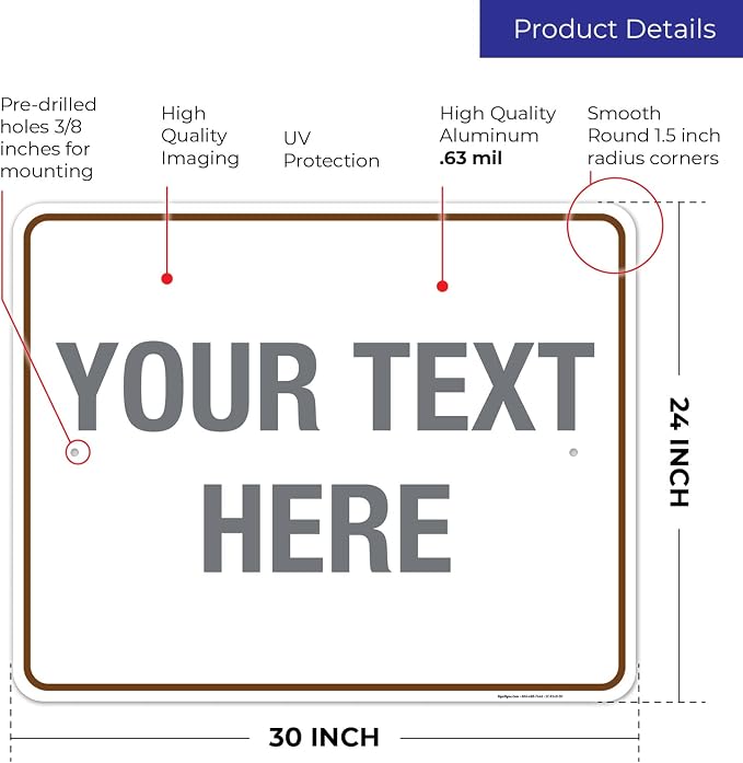 Custom Sign, Personalized Metal Signs, Customize - Image 3