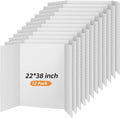 Henoyso 12 Pcs 22 x 38 Inch White Trifold Poster Board Large Tri Fold by Henoyso