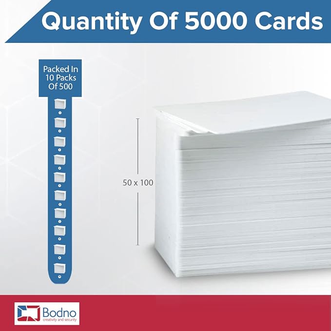 5000 Pack - Bodno Premium CR80 30 Mil Graphic Quality PVC Cards - Image 3