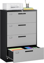 MIIIKO 4 Drawer Lateral Filing Cabinet by MIIIKOOfficeFurniture
