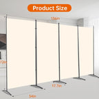 Room Divider 6FT Folding Privacy Screens, 4 Panel Partition Room Dividers - Image 6