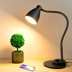 BOHON LED Desk Lamp with USB Charging Port 3 Color Modes Dimmable Reading Light by BOHON