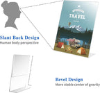 WAEFNO 12 Pack Acrylic Sign Holder 8.5 X 11, L Shape Clear Sign Holder - Image 3