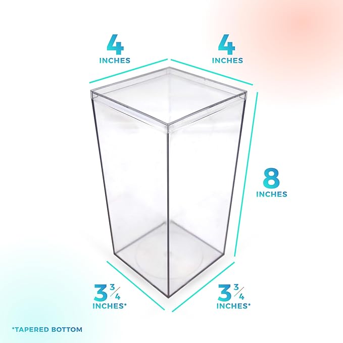 Set of 25 Acrylic Boxes with Lids, Made in USA, Display Cases - Image 5