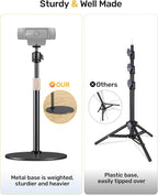 Webcam Tripod Stand for Desk Height Adjustable & 360° Swivel Webcam Mount - Image 6
