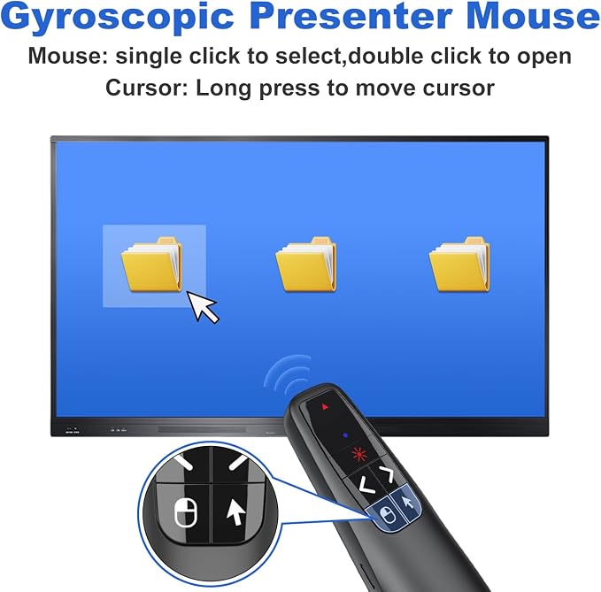 Presentation Clicker PowerPoint Wireless Presenter Remote: Type C Rechargeable - Image 3