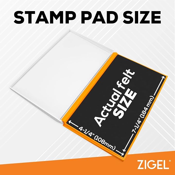 2 Pack Plastic Case Stamp Pad Large Size, Crimson Red Color - Image 4