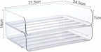Zyners 2 Pack Stackable Desk Letter Paper Tray, A4 Clear Plastic Desk File - Image 2