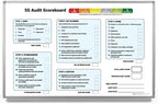 5S Audit Scoreboard Whiteboard 60" x 40" by CreativeSafetySupply