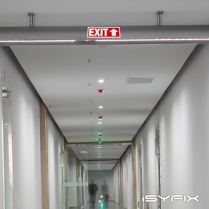 iSYFIX Exit Signs Stickers 2 Pack 12x4 Inch - Image 3