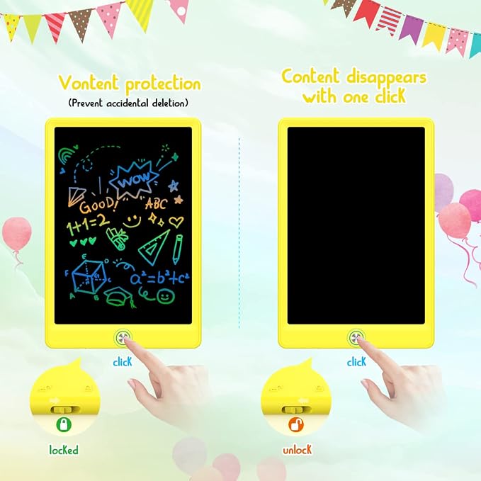 BUKEBU LCD Writing Tablet Doodle Board, 12.5 inch Colorful Drawing Pad - Image 6