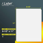 8.5" x 11" Full Sheet Label Sticker Paper - Image 2