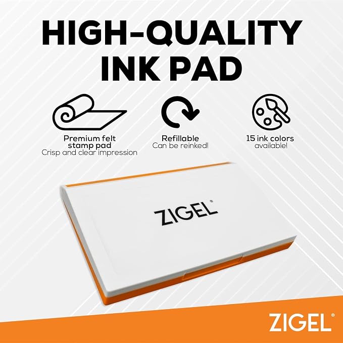 2 Pack Plastic Case Stamp Pad Large Size, Dry - Image 3