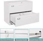 MIIIKO 2 Drawer Lateral File Cabinet - Image 6