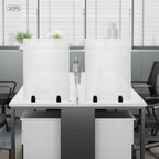 2 Packs Dual Frosted Plexiglass Desk Privacy Panels, 24 x 18 Inch Acrylic - Image 2