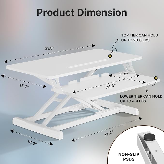 JOY worker Standing Desk Converter, Desktop Workstation Riser - Image 2