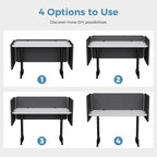 MORDEER 47.2 Inch Desk Divider Panels Set, Acoustic Divider Panel - Image 6