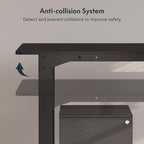 SANODESK 4-Leg Standing Desk, Electric Height Adjustable Desk - Image 5
