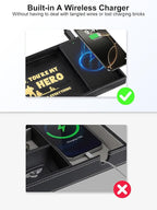 Gifts for Dad Valet Tray, Built-in Wireless Charger, Nightstand Organizer - Image 5