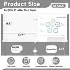Two Pocket Portfolio Folders, PANDRI 60 Pack 3 Hole Punched 2 Pocket Folders - Image 2