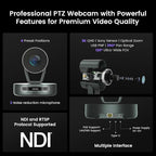 NEARITY Conference Room Camera System, 10X Hybrid Zoom Camera, Noise Reduction - Image 3